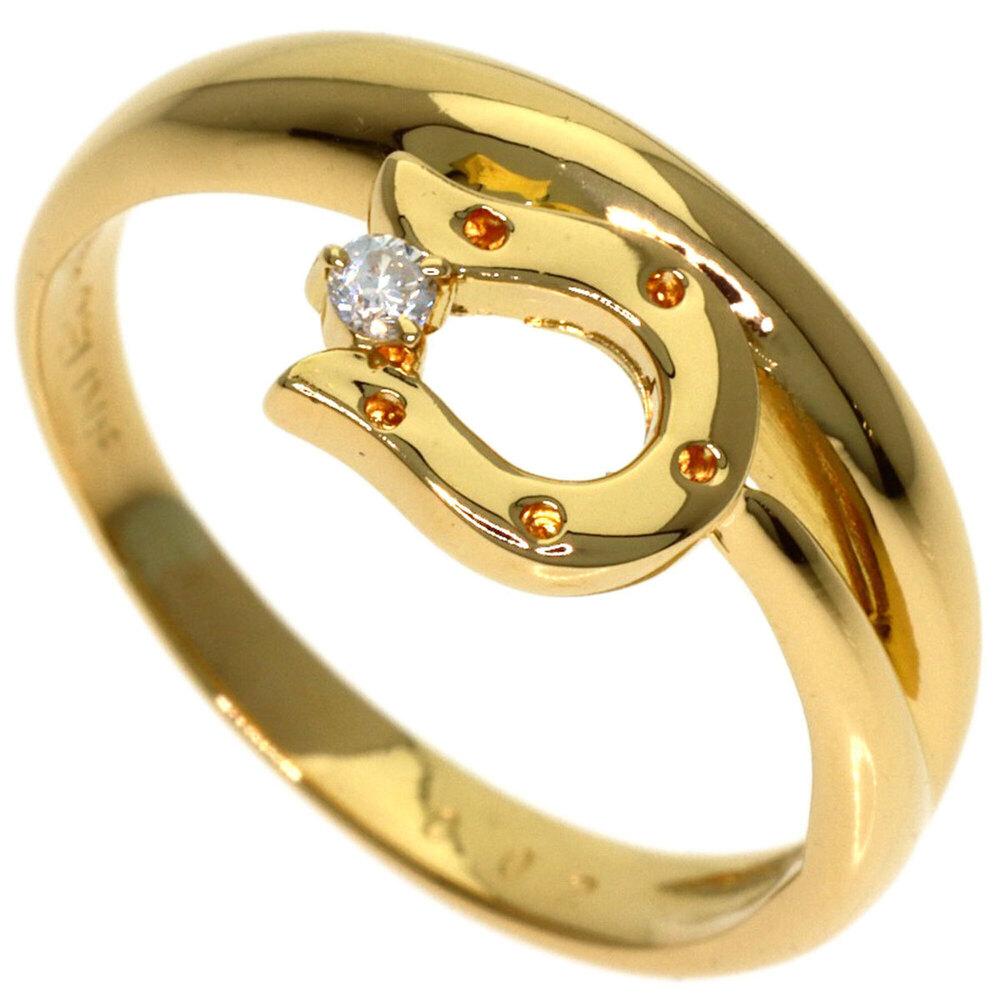 CELINE 18k Yellow Diamond Horseshoe Ring